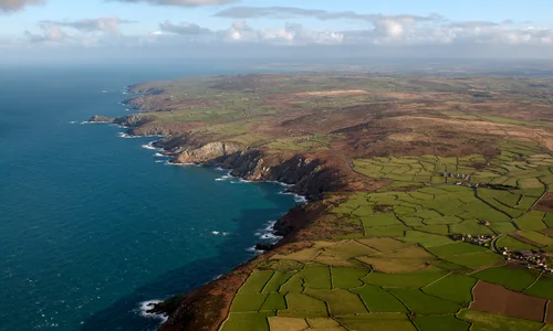 Penwith landscape from the air
